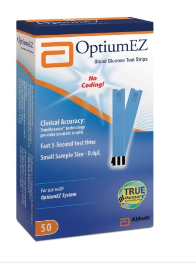 Abbott Optium EZ Blood Glucose Test Strips - Box