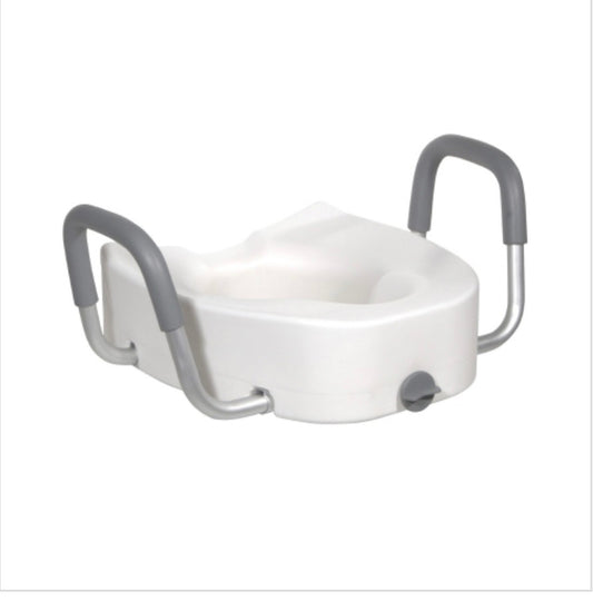 Drive DeVilbiss Raised Toilet Seat with Arms, Standard / Elongated
