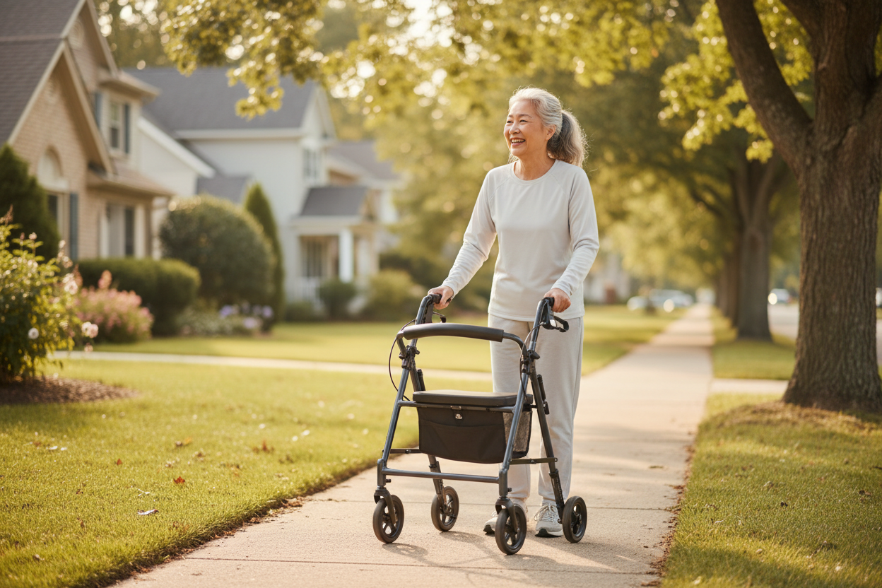 Rollators with Seats & Brakes for Safe, Comfortable Mobility