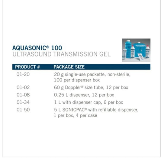 Aquasonic 100 Transmission Ultrasound Gel, 5 liters