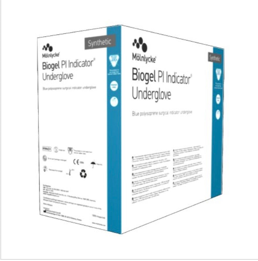 Biogel PI Indicator Underglove Polyisoprene Surgical Underglove, Size 8, Blue - Box