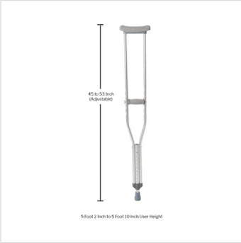 compare product Quick Adjust Underarm Crutches for Adults 5'10