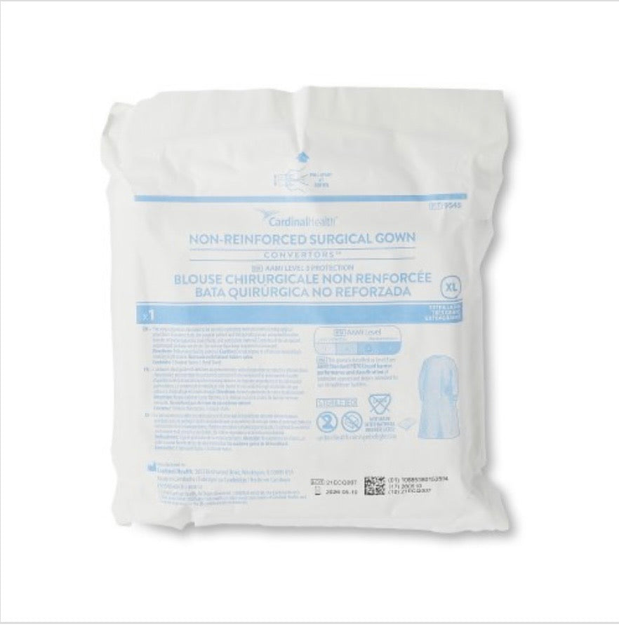 Cardinal Health Nonreinforced Surgical Gown, 3-Layer Microfiber, Extra Large